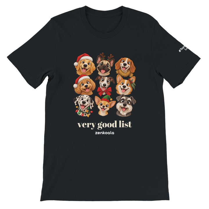 Very Good List feel-good tee in black, Zen Koala Australia
