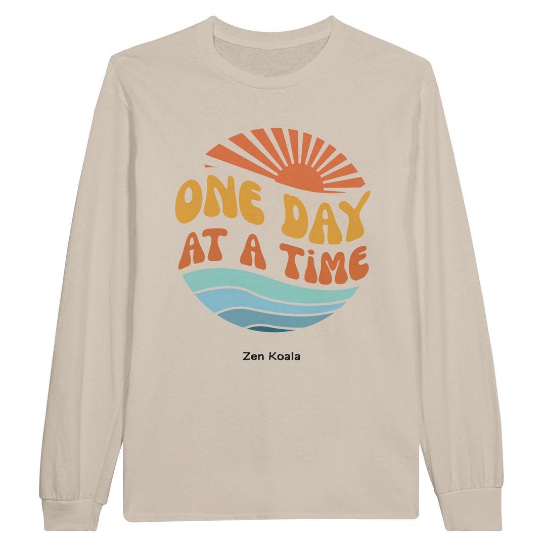 One Day at a Time feel-good long sleeve tee — Zen Koala Australia