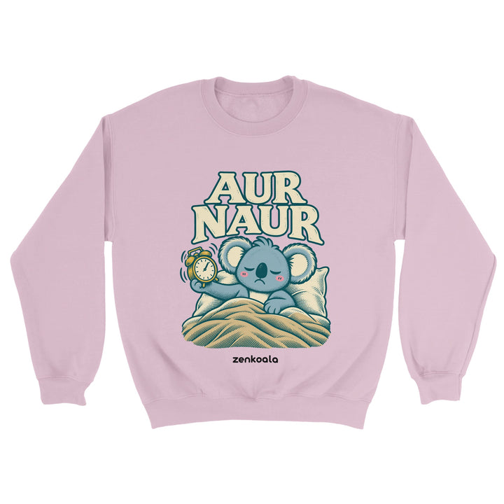 Aur Naur feel-good sweatshirt in light pink, Zen Koala Australia
