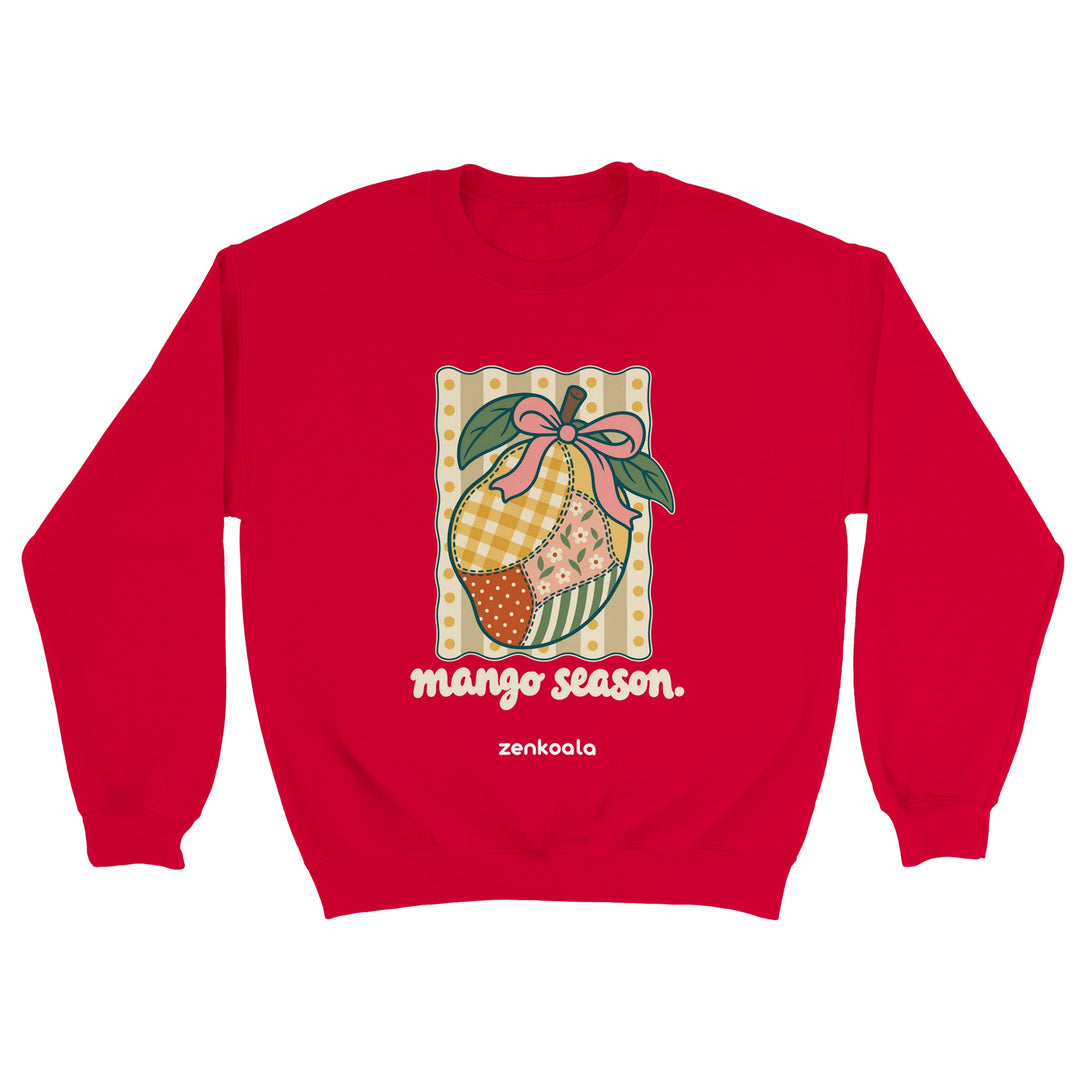 Mango Season feel-good sweatshirt in red, Zen Koala Australia