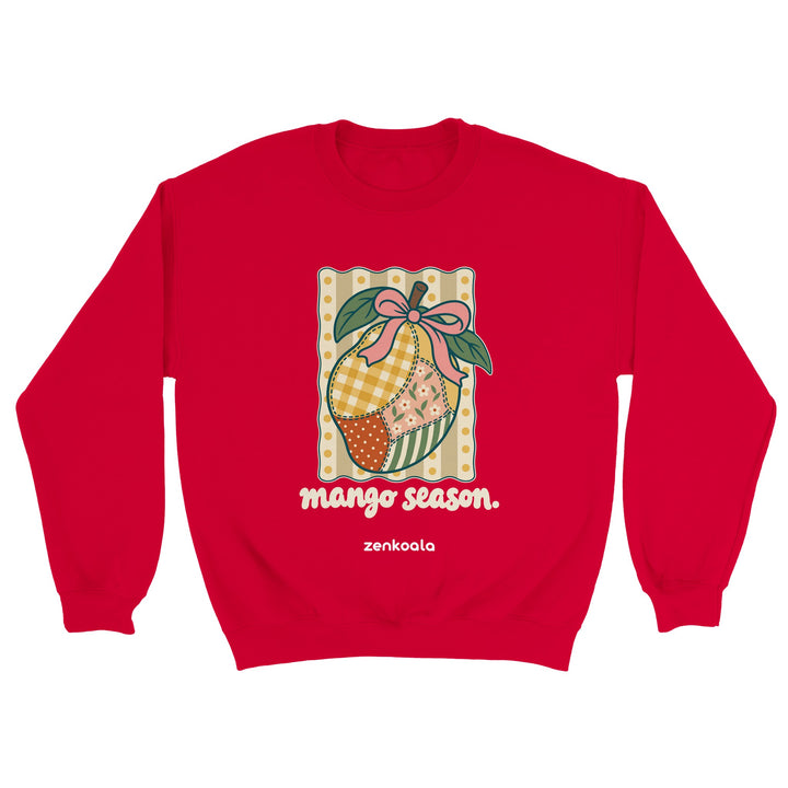 Mango Season feel-good sweatshirt in red, Zen Koala Australia