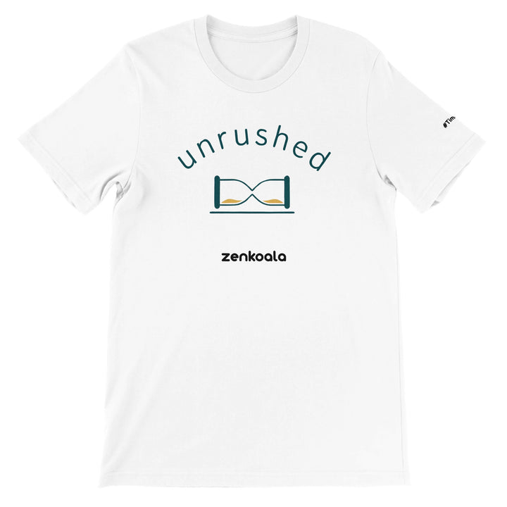 Unrushed feel-good tee in white — Zen Koala Australia