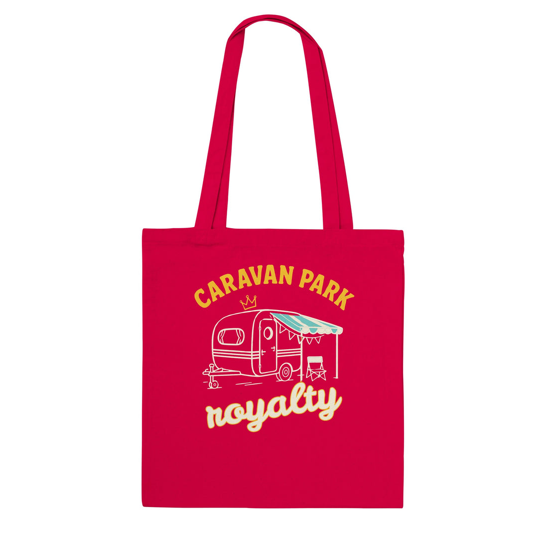 Caravan Park Royalty feel-good tote bag in red, Zen Koala Australia
