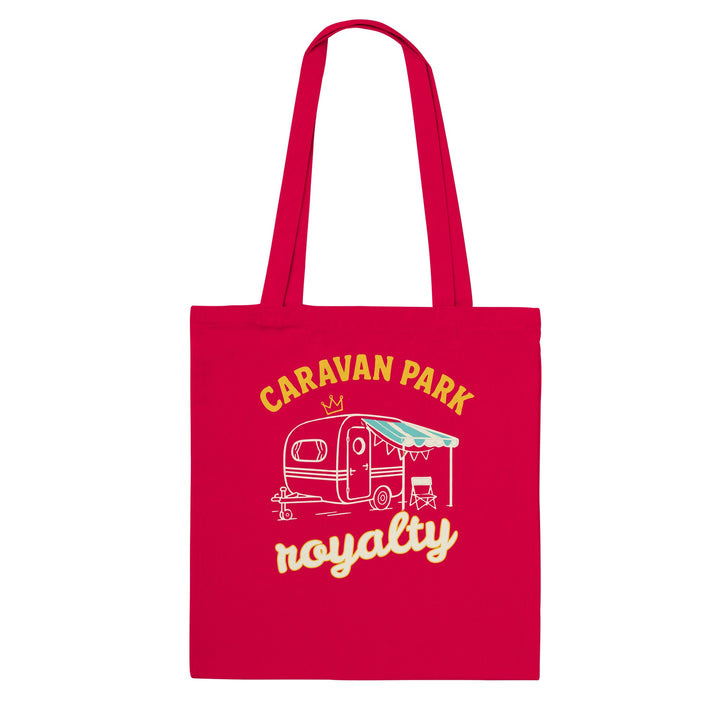 Caravan Park Royalty feel-good tote bag in red, Zen Koala Australia