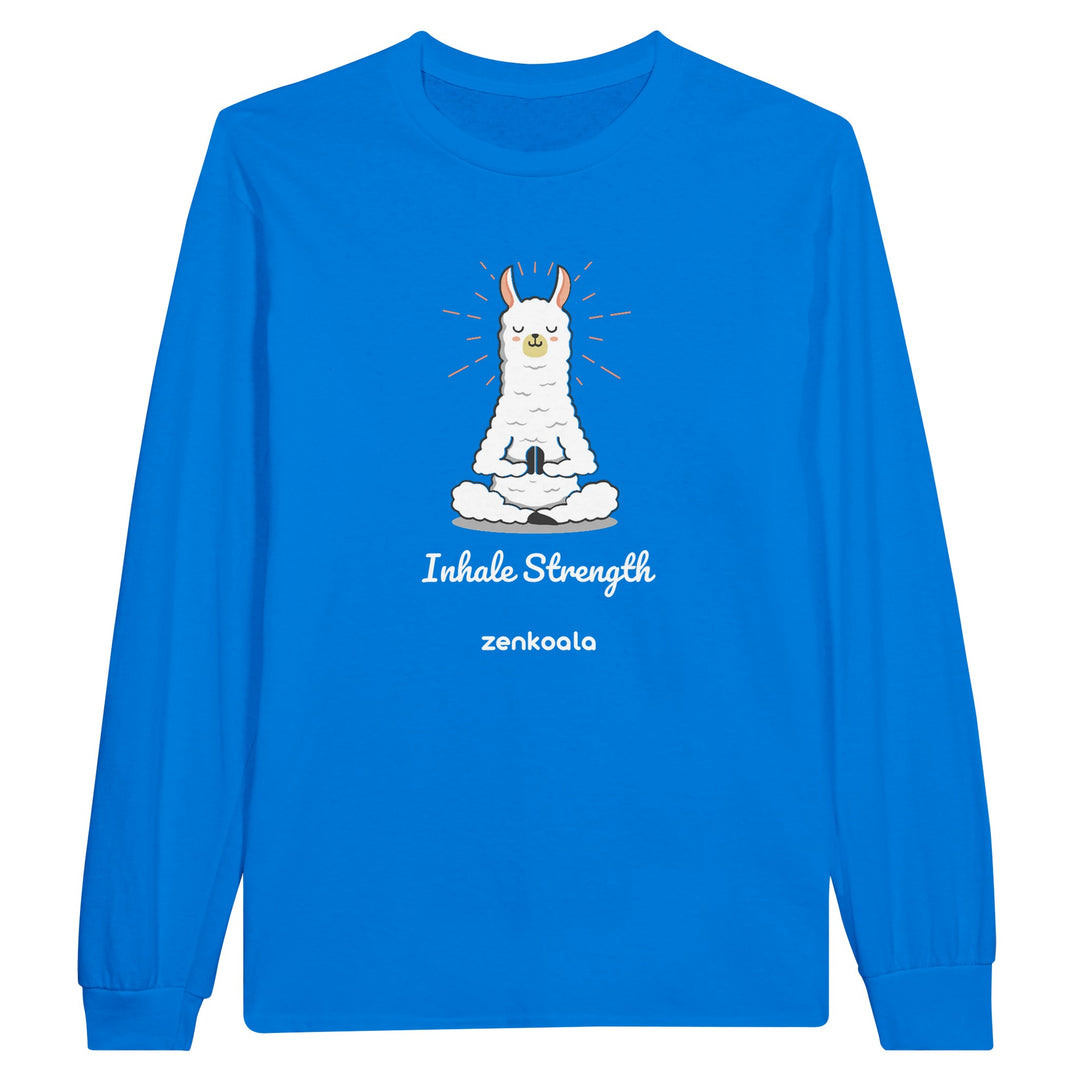 Breathe feel-good long sleeve tee in royal, Zen Koala Australia