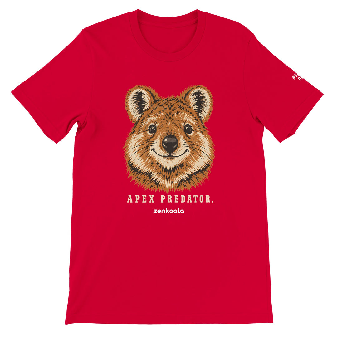 Apex Predator feel-good tee in red, Zen Koala Australia