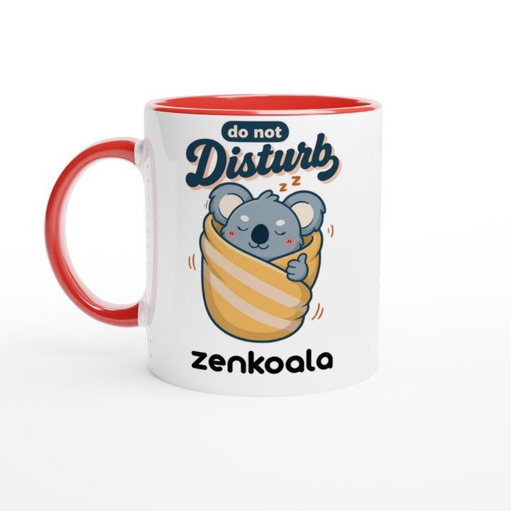 Do Not Disturb Koala feel-good mug, red inside — Zen Koala Australia
