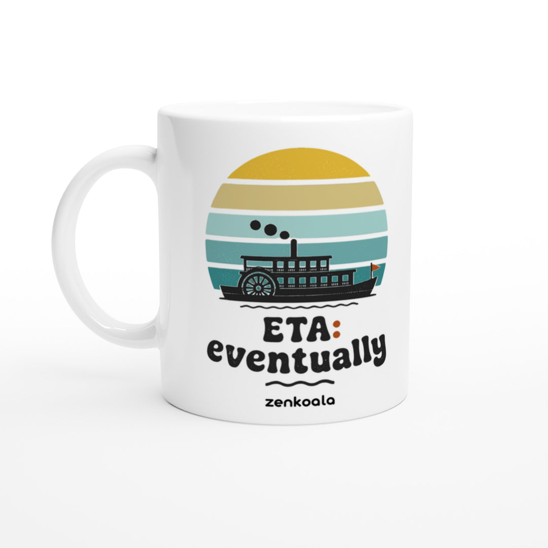 ETA Eventually mug in all white, Zen Koala Australia