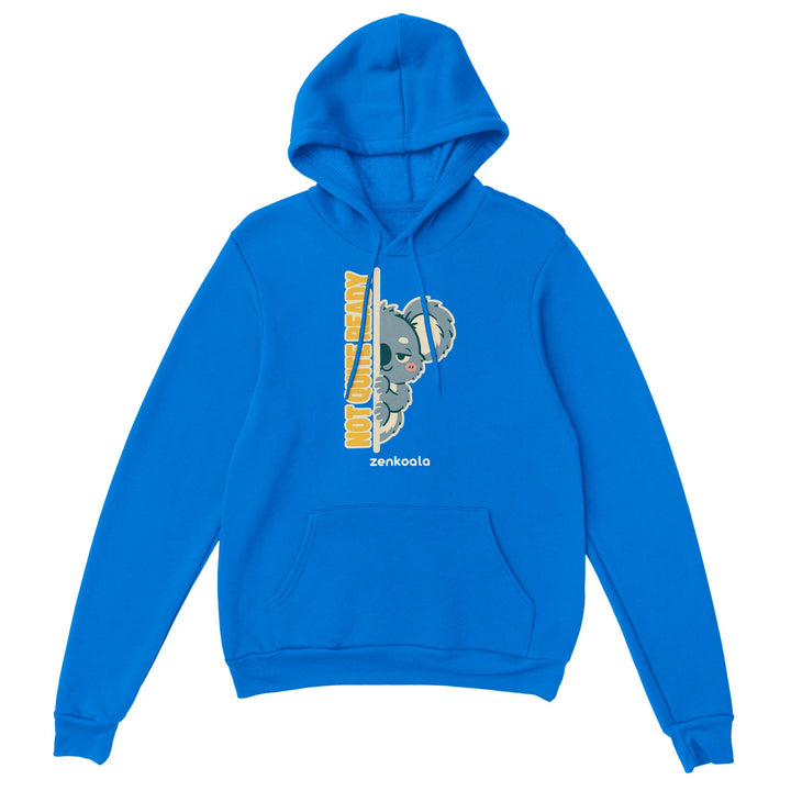 Not Quite Ready feel-good hoodie in royal, Zen Koala Australia