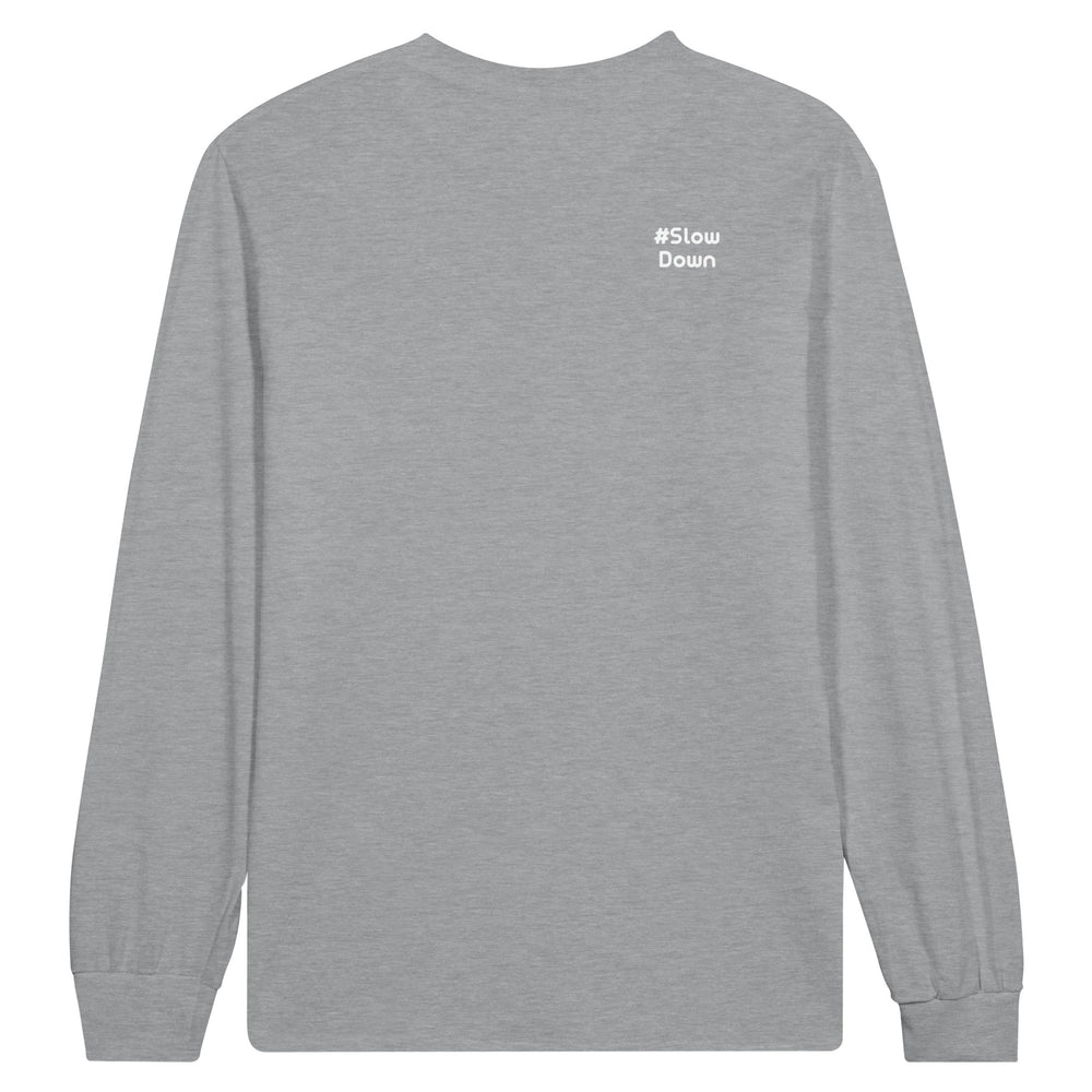 Back shoulder: #SlowDown, Zen Koala Australia feel-good clothing