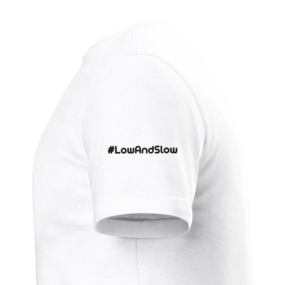 Sleeve close-up: #LowAndSlow — Zen Koala Australia feel-good clothing