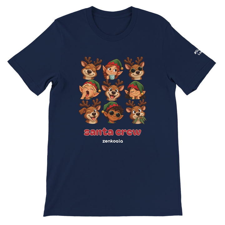 Santa Crew feel-good tee in navy, Zen Koala Australia