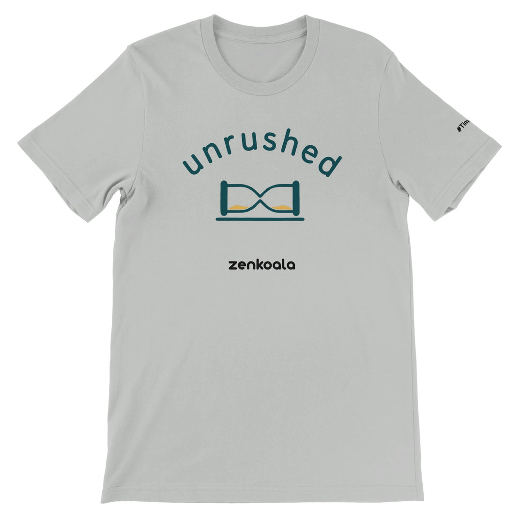 Unrushed feel-good tee in silver — Zen Koala Australia