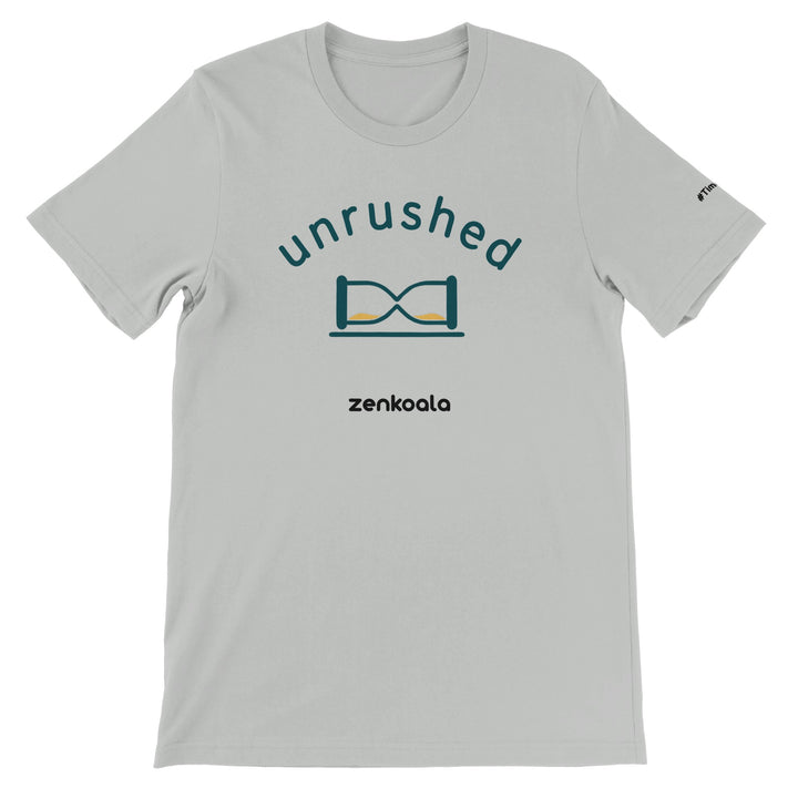 Unrushed feel-good tee in silver — Zen Koala Australia