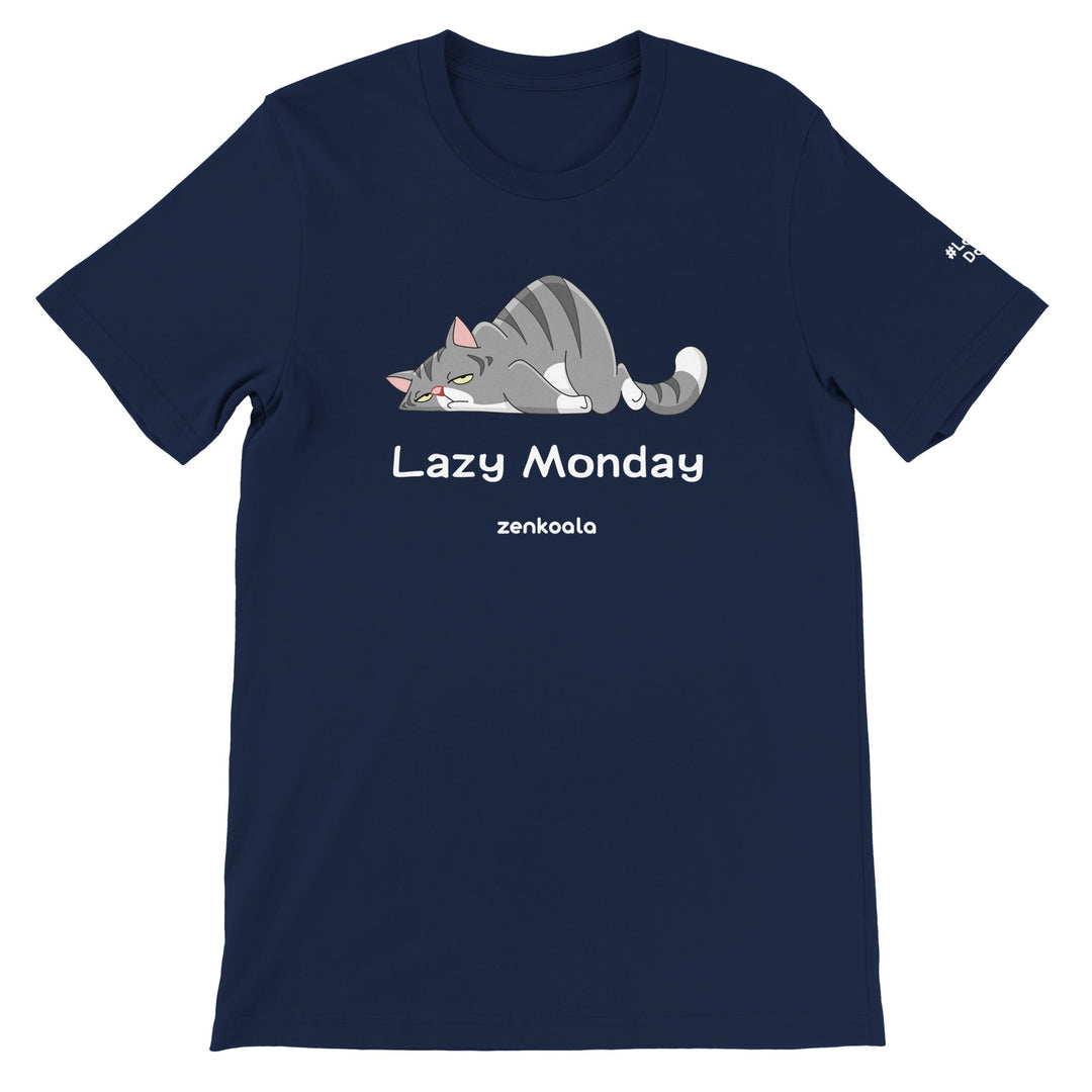 Lazy Monday feel-good tee in navy, Zen Koala Australia