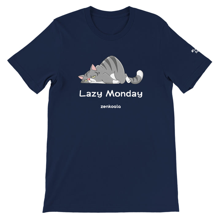 Lazy Monday feel-good tee in navy, Zen Koala Australia