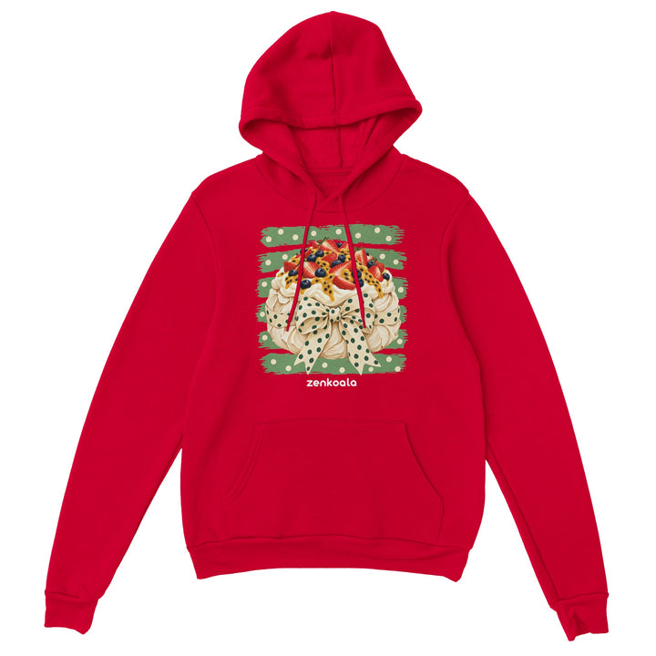 Pavlova feel-good hoodie in red, Zen Koala Australia