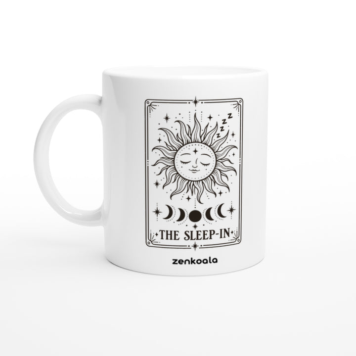 The Sleep-In mug in all white, Zen Koala Australia