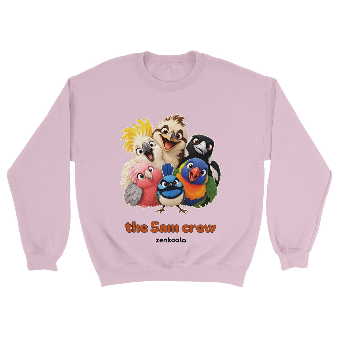 The 5am Crew feel-good sweatshirt in light pink, Zen Koala Australia