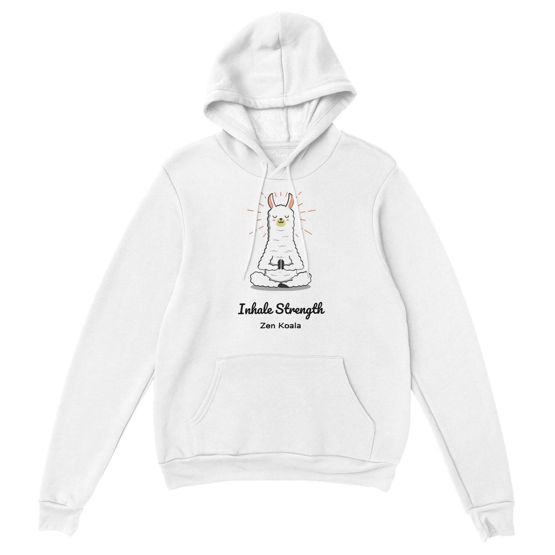 Breathe feel-good hoodie — one slow breath, then the next, Zen Koala Australia