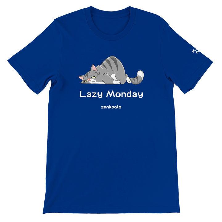 Lazy Monday feel-good tee in true royal, Zen Koala Australia