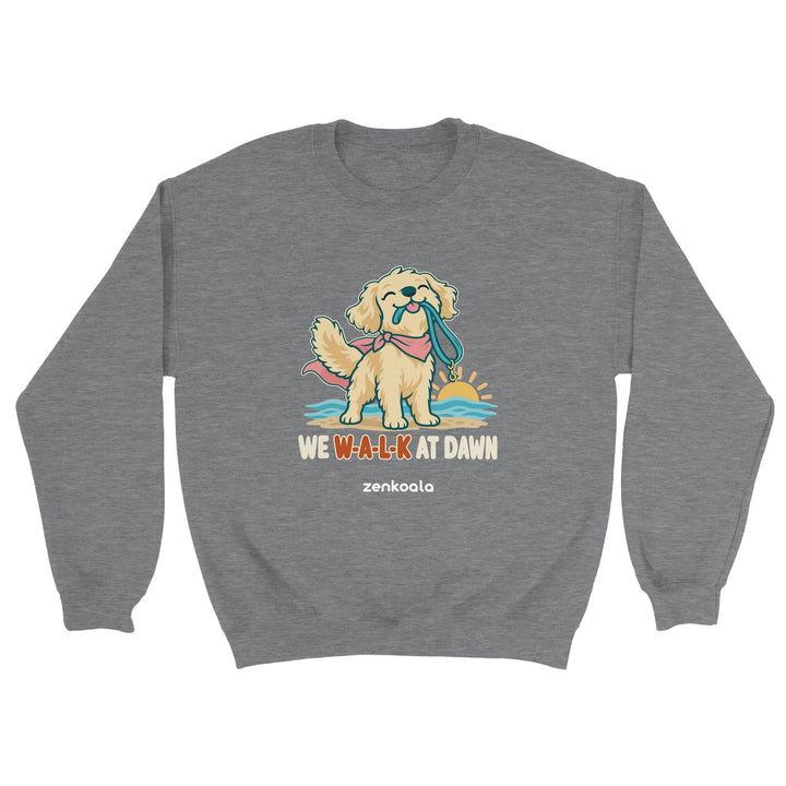 We Walk at Dawn feel-good sweatshirt in sport grey, Zen Koala Australia
