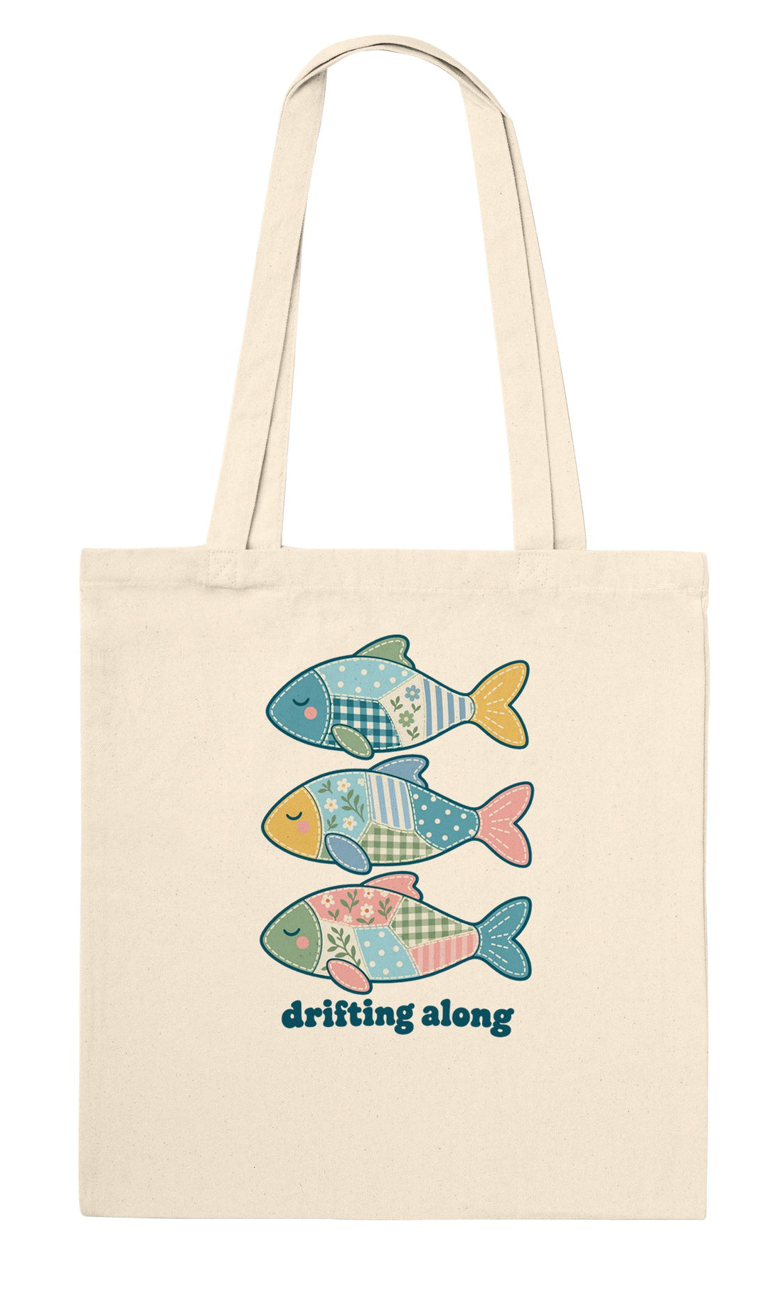 Drifting Along Fish feel-good tote bag in natural, Zen Koala Australia
