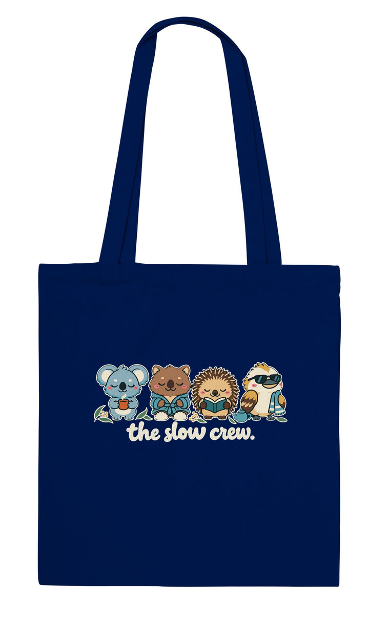 The Slow Crew feel-good tote bag in navy, Zen Koala Australia