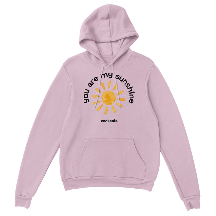 You Are My Sunshine feel-good hoodie in light pink, Zen Koala Australia