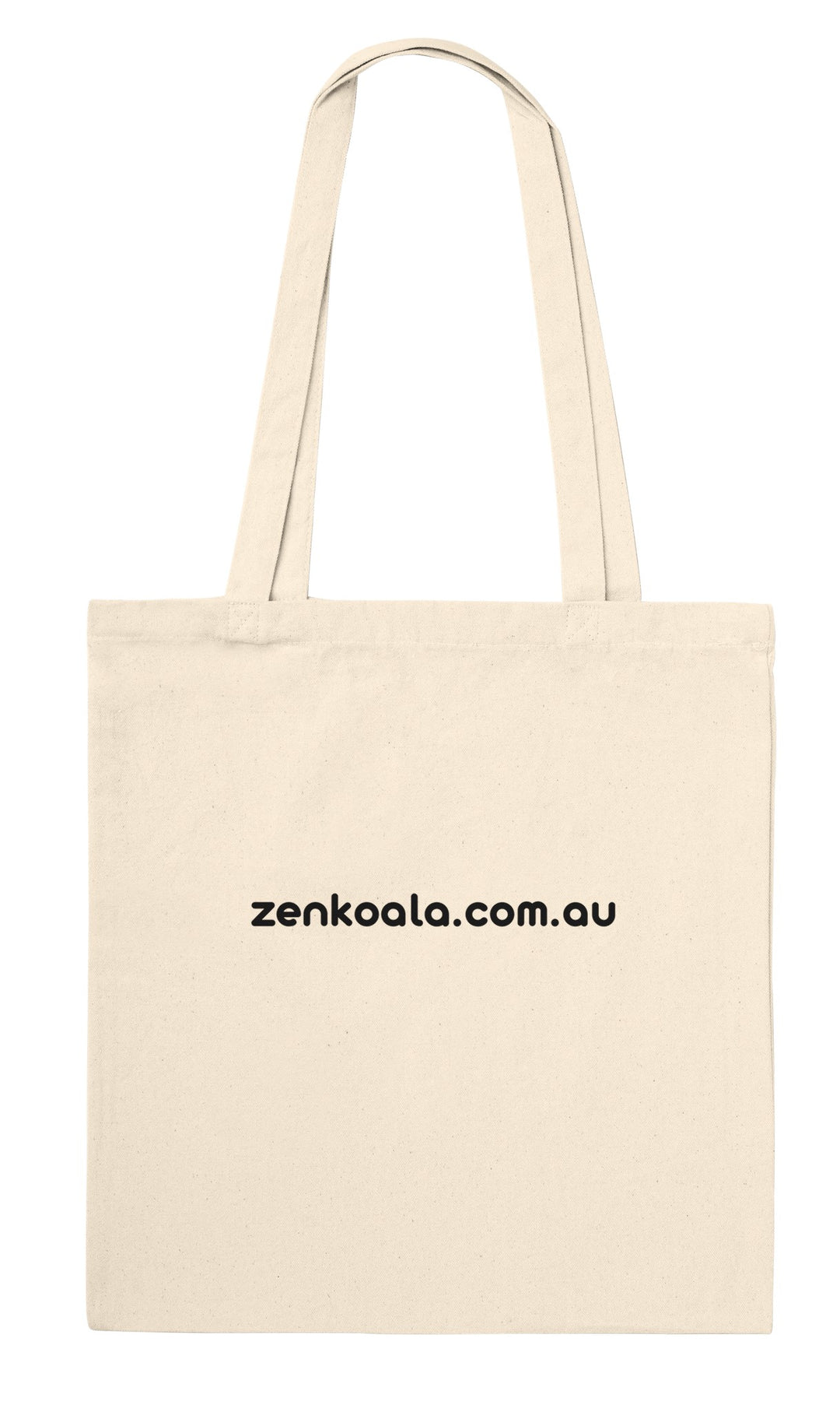 Back of the One Day at a Time tote bag: zenkoala.com.au, Zen Koala Australia