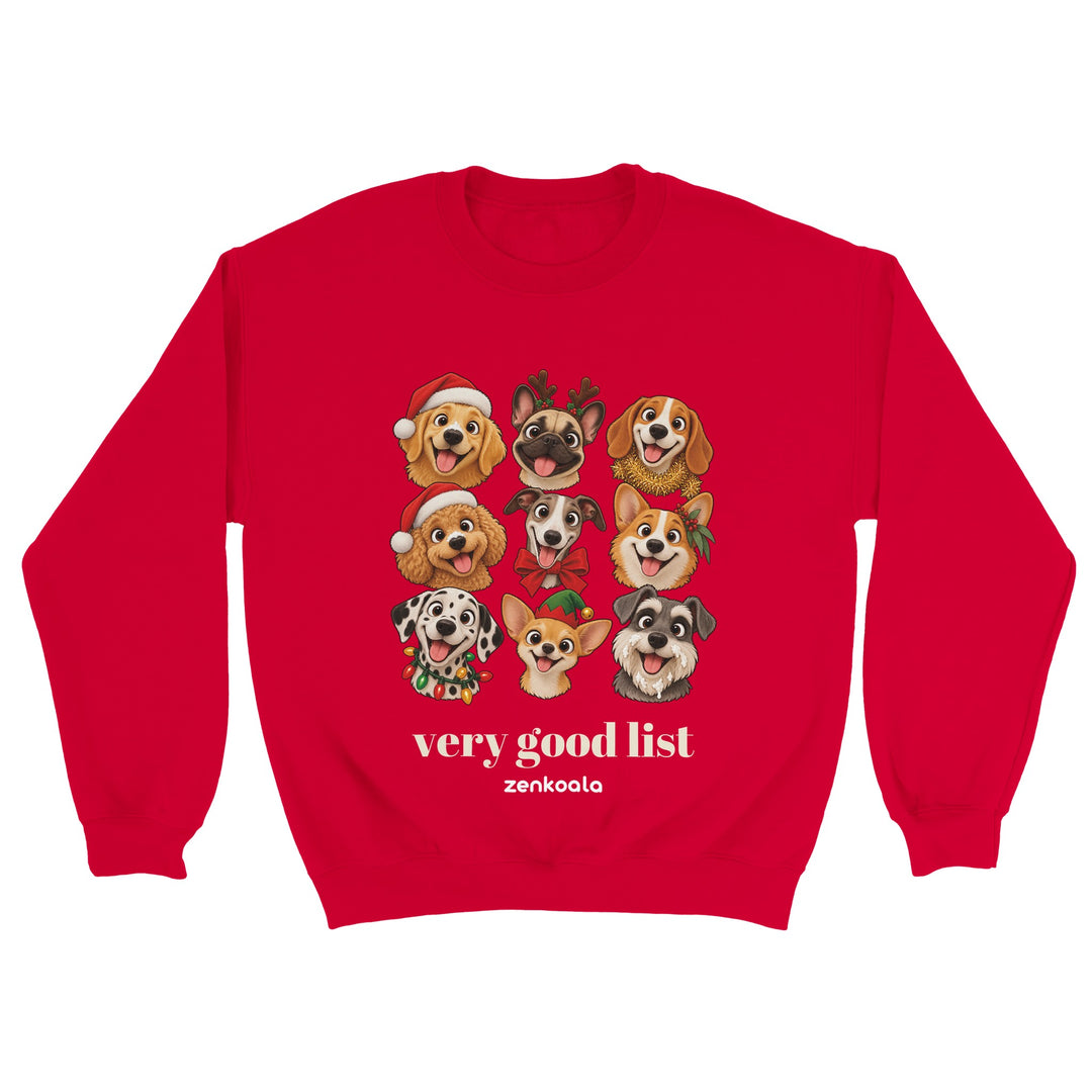 Very Good List feel-good sweatshirt in red, Zen Koala Australia