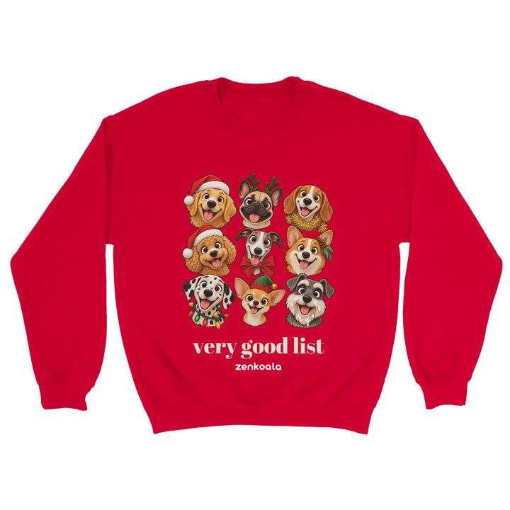 Very Good List feel-good sweatshirt in red, Zen Koala Australia