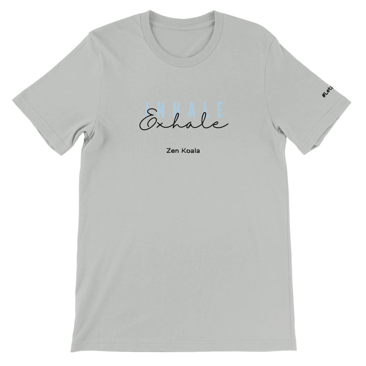 Exhale feel-good tee — drop your shoulders, unclench your jaw, and let it out. Zen Koala Australia