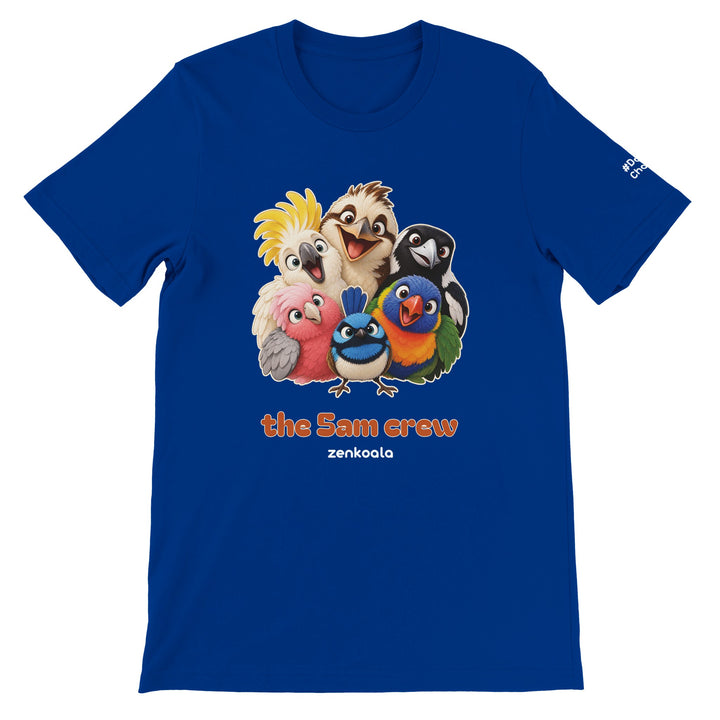 The 5am Crew feel-good tee in true royal, Zen Koala Australia