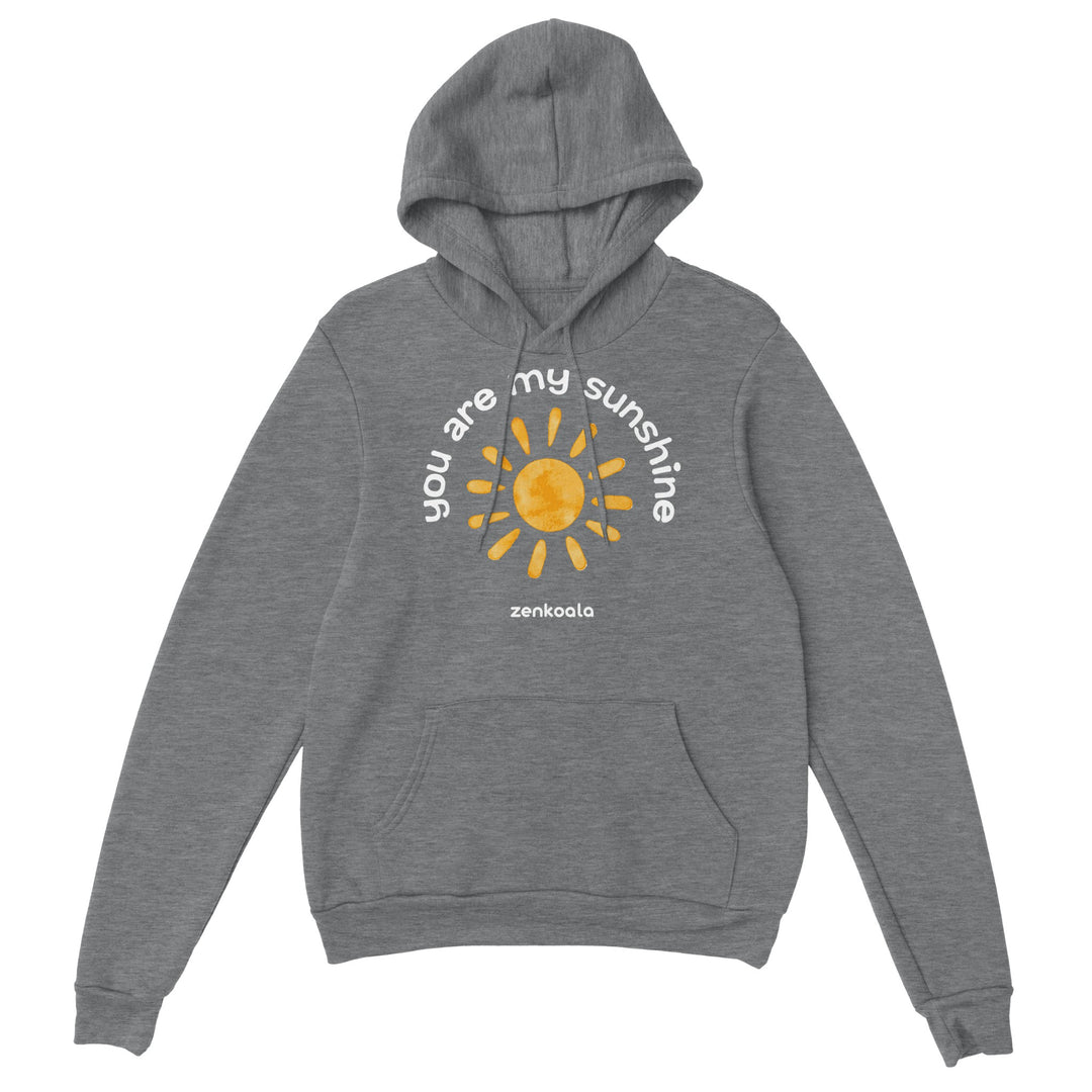 You Are My Sunshine feel-good hoodie in sport grey, Zen Koala Australia
