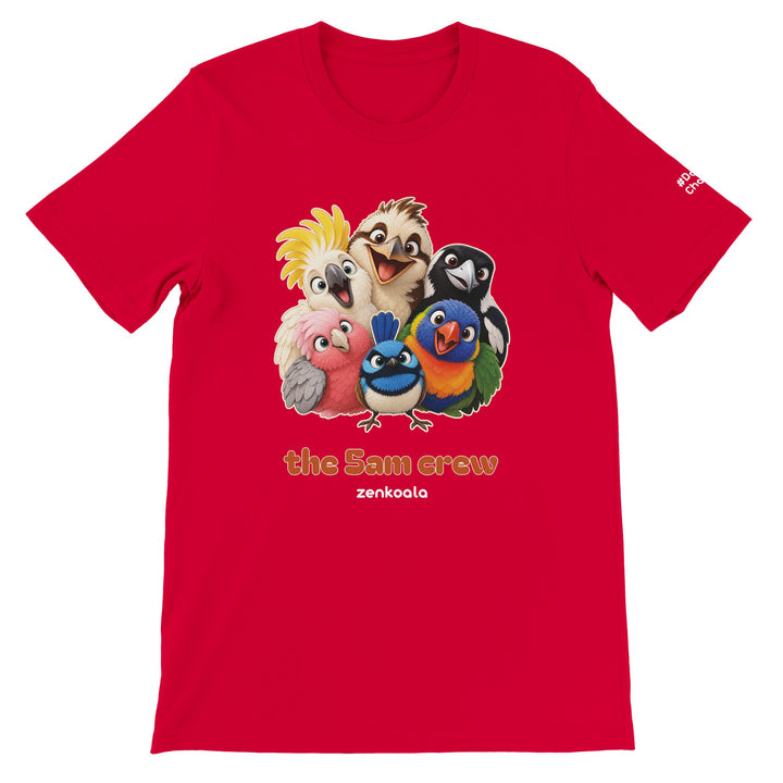 The 5am Crew feel-good tee in red, Zen Koala Australia