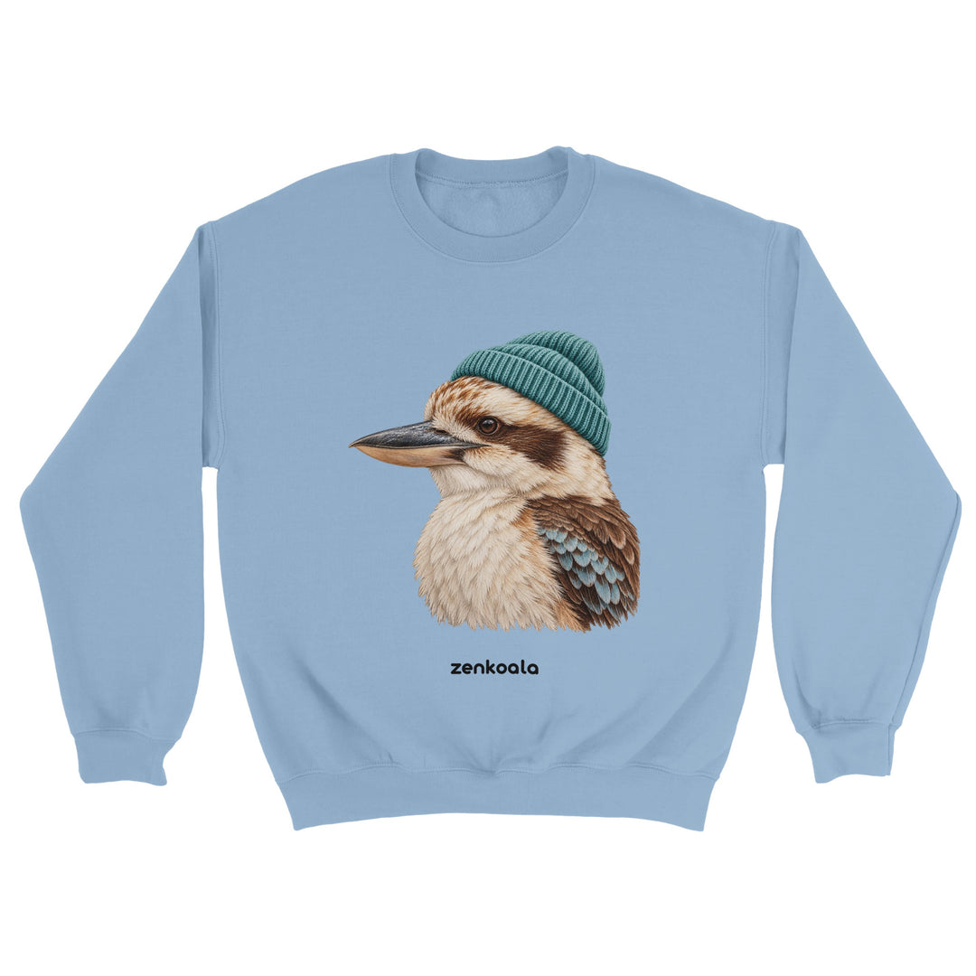 Kookaburra Beanie feel-good sweatshirt in light blue, Zen Koala Australia