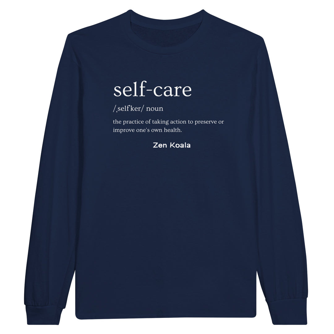Self Care feel-good long sleeve tee — Zen Koala Australia