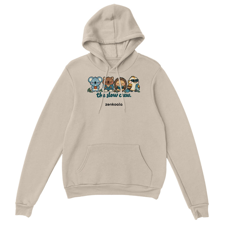 The Slow Crew feel-good hoodie in sand, Zen Koala Australia