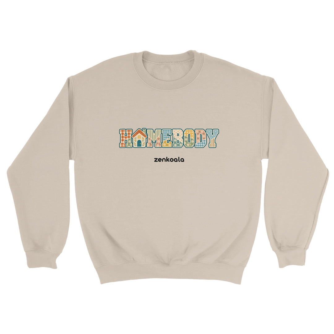 Homebody Faux Patchwork feel-good sweatshirt in sand, Zen Koala Australia