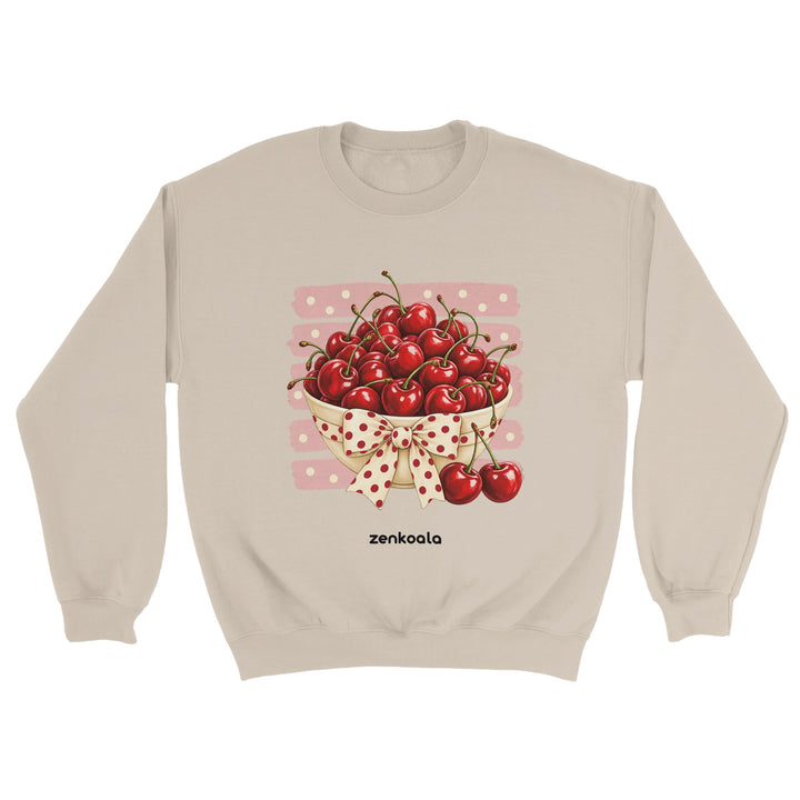 Cherries feel-good sweatshirt in sand, Zen Koala Australia