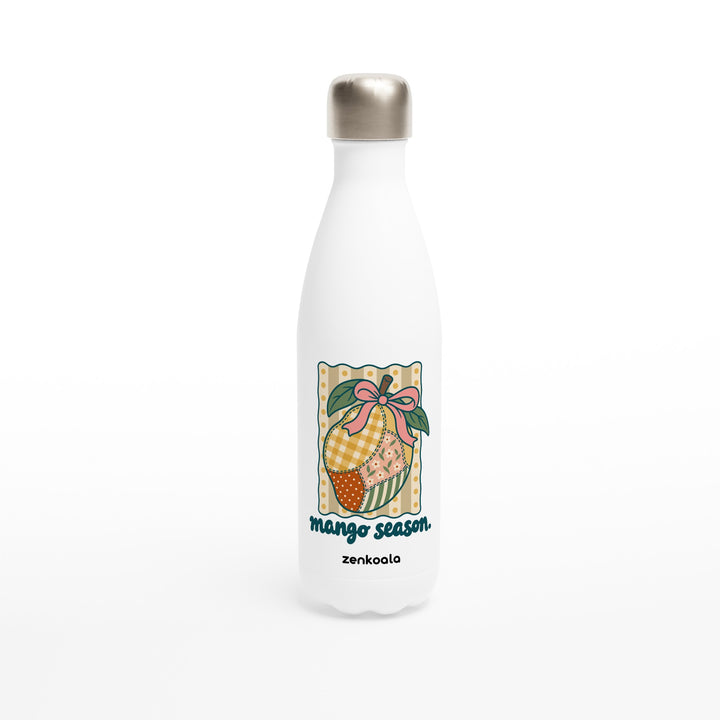 Mango Season feel-good water bottle: a faux patchwork mango, Zen Koala Australia