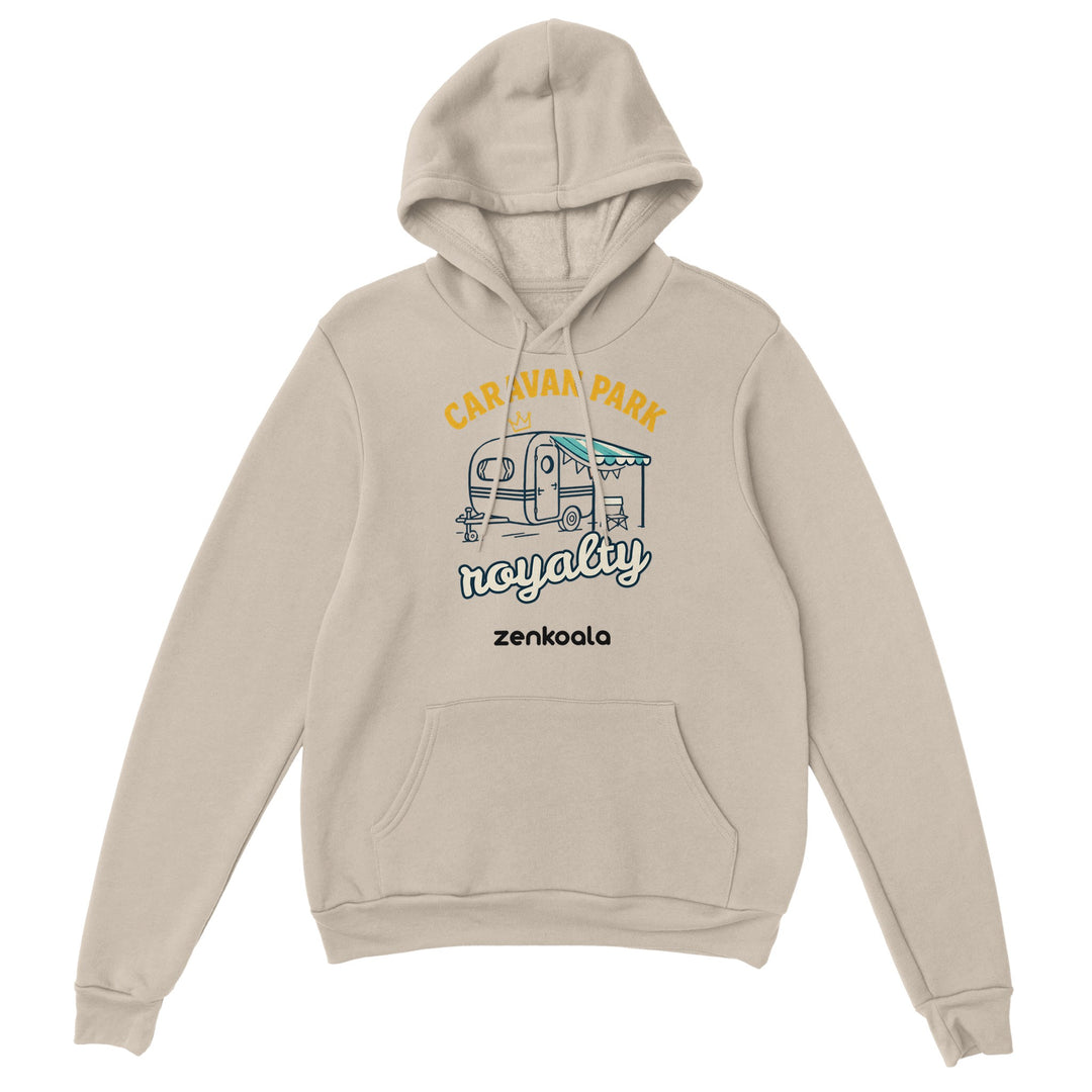 Caravan Park Royalty feel-good hoodie in Sand — Zen Koala Australia