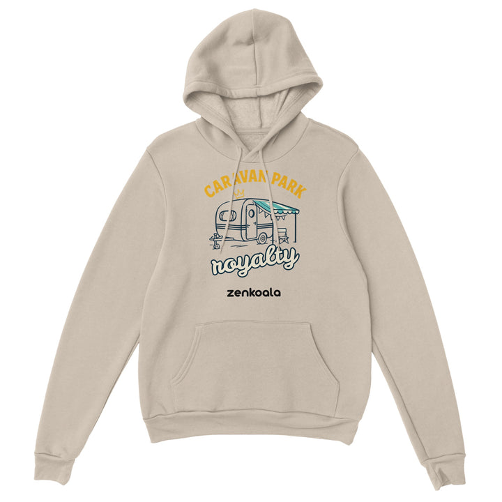 Caravan Park Royalty feel-good hoodie in Sand — Zen Koala Australia