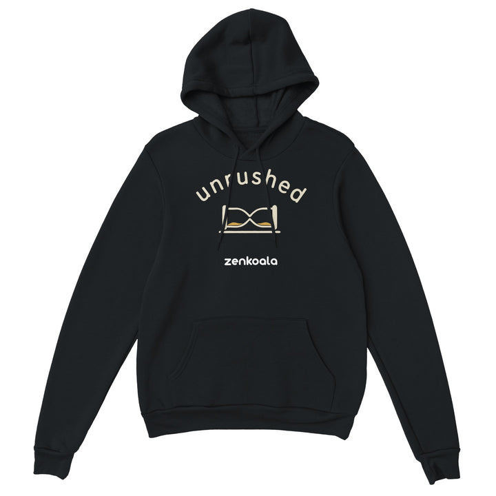 Unrushed feel-good hoodie in Black — Zen Koala Australia