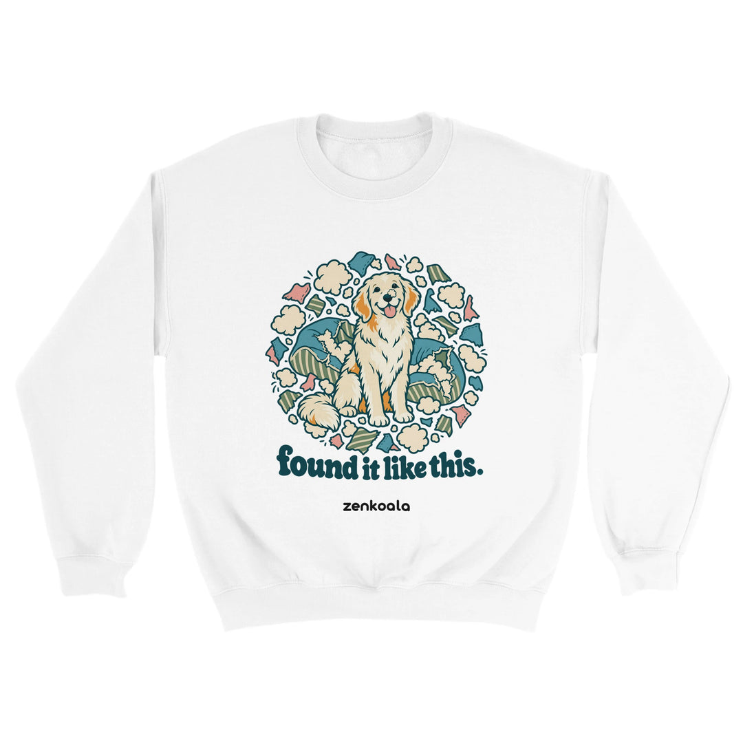 Found It Like This feel-good sweatshirt in white, Zen Koala Australia