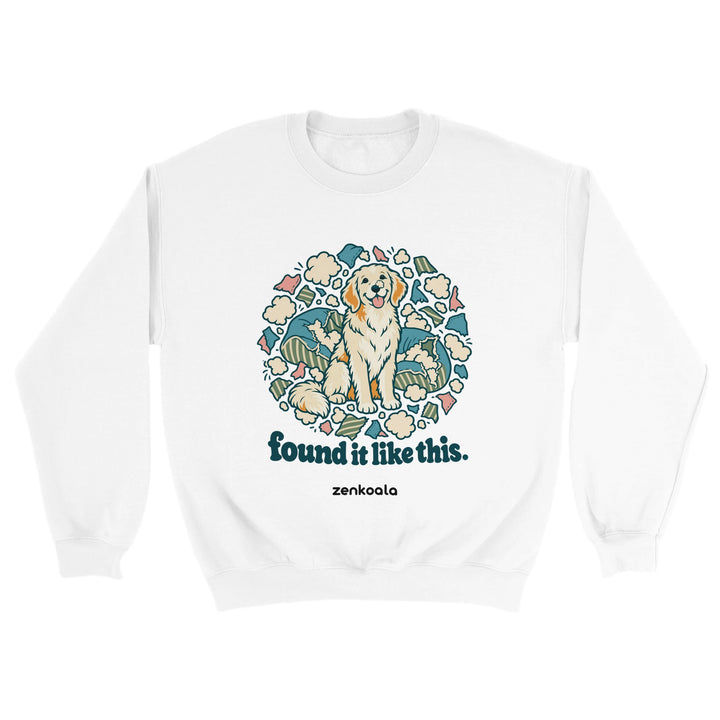 Found It Like This feel-good sweatshirt in white, Zen Koala Australia