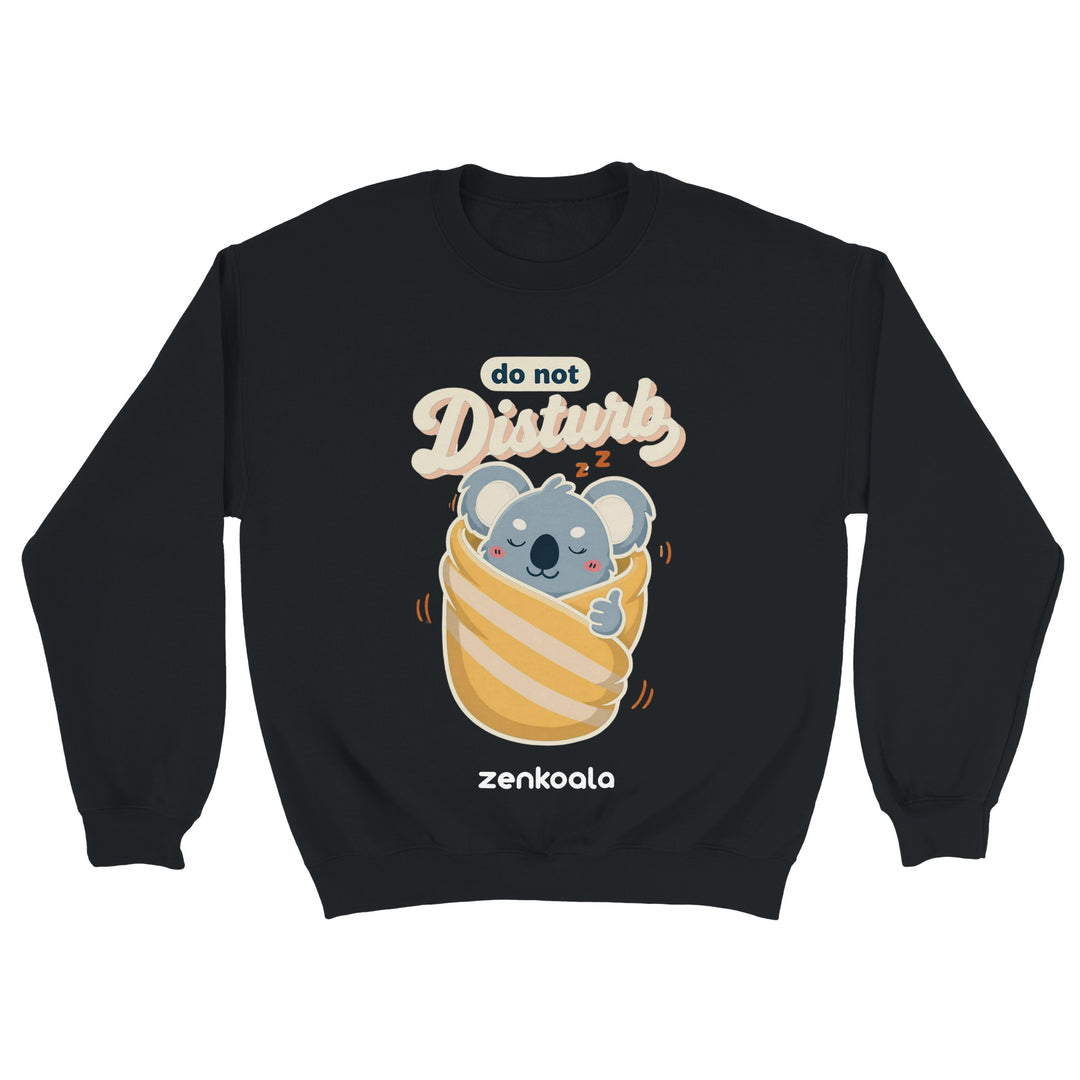 Do Not Disturb Koala feel-good sweatshirt in black — Zen Koala Australia