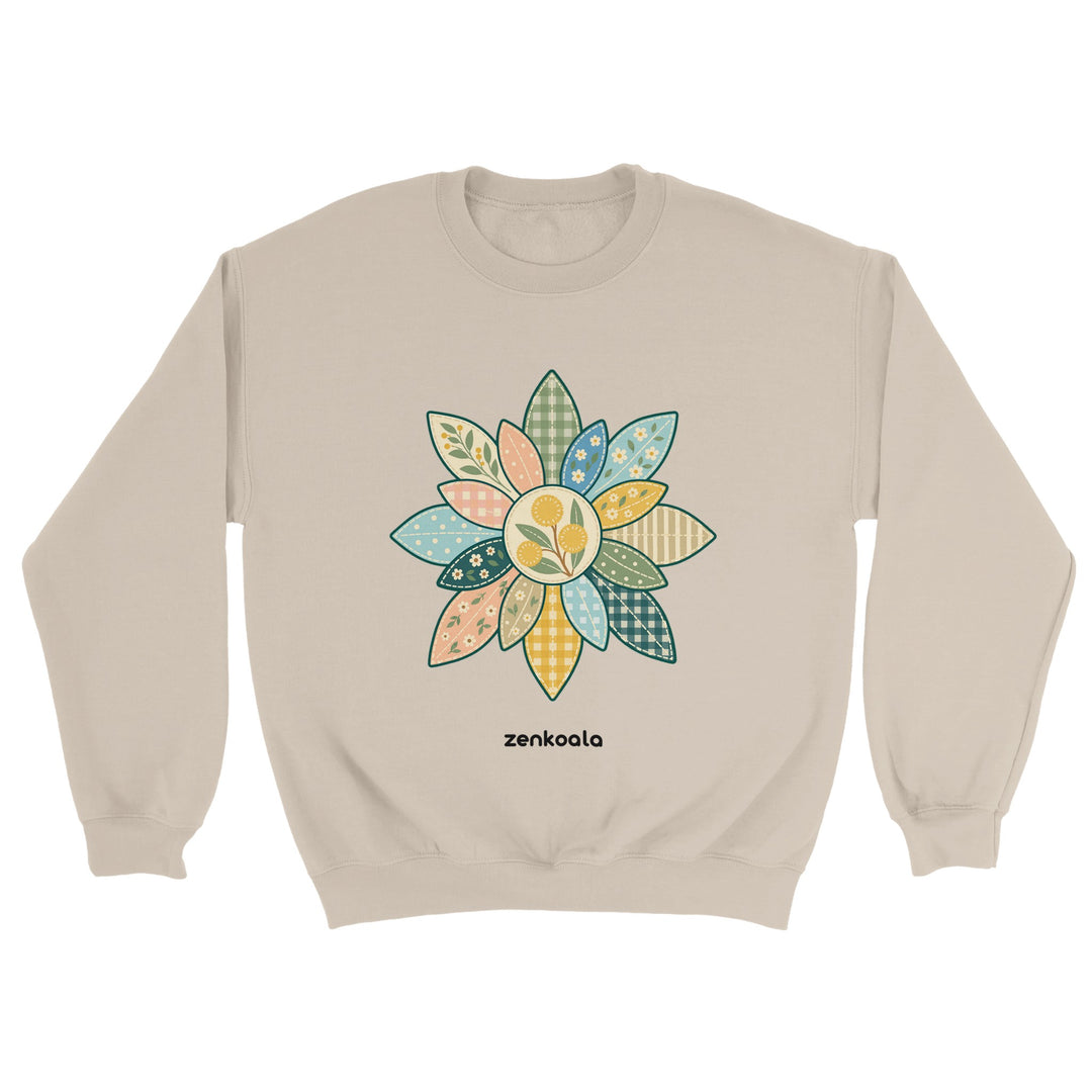 Wattle Mandala feel-good sweatshirt in sand, Zen Koala Australia