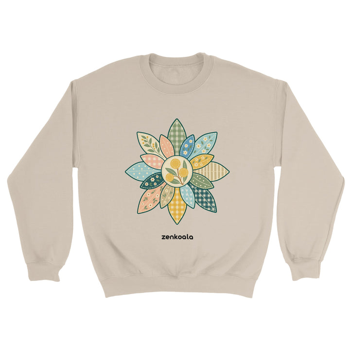 Wattle Mandala feel-good sweatshirt in sand, Zen Koala Australia